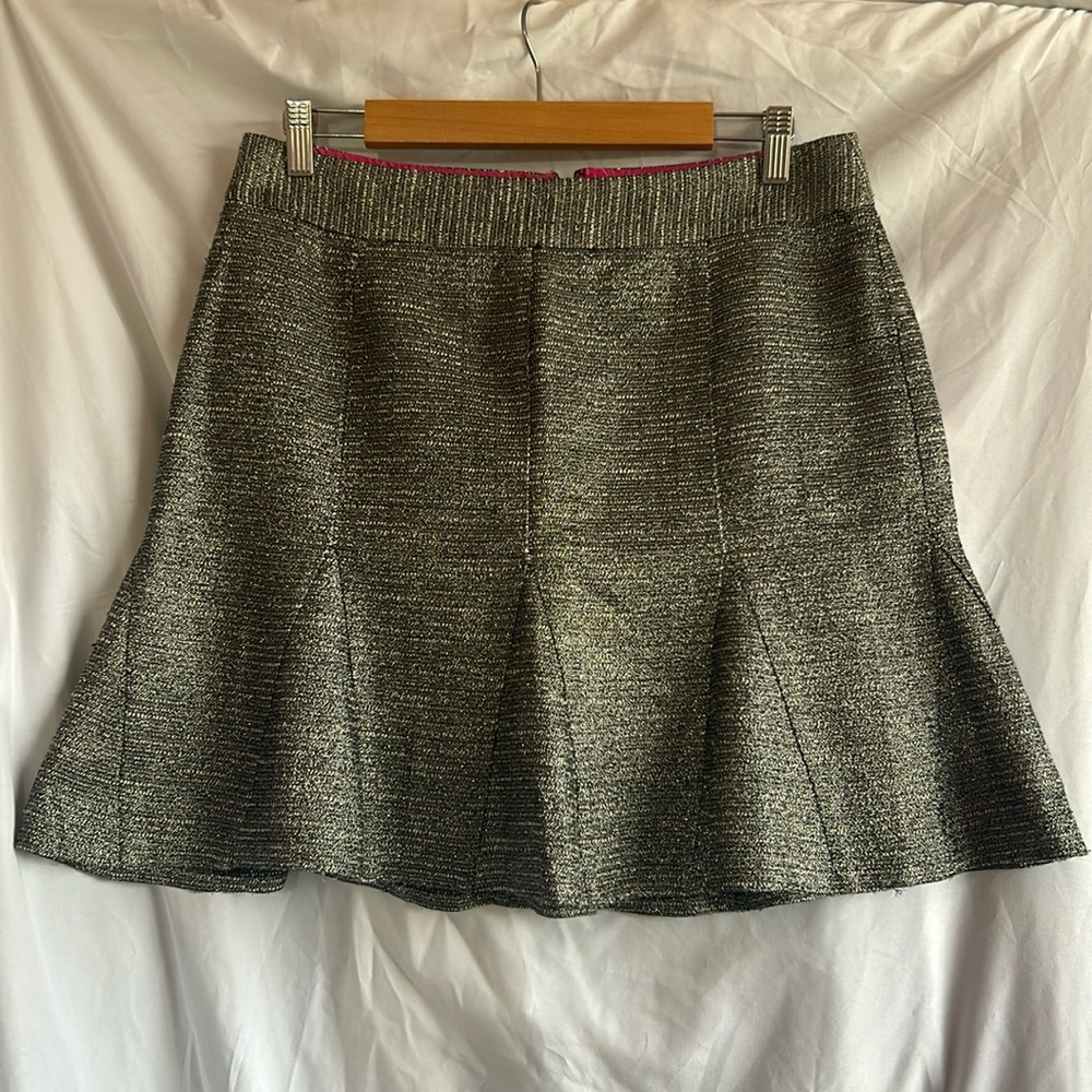 Metallic Banana Republic Fit and Flare Skirt